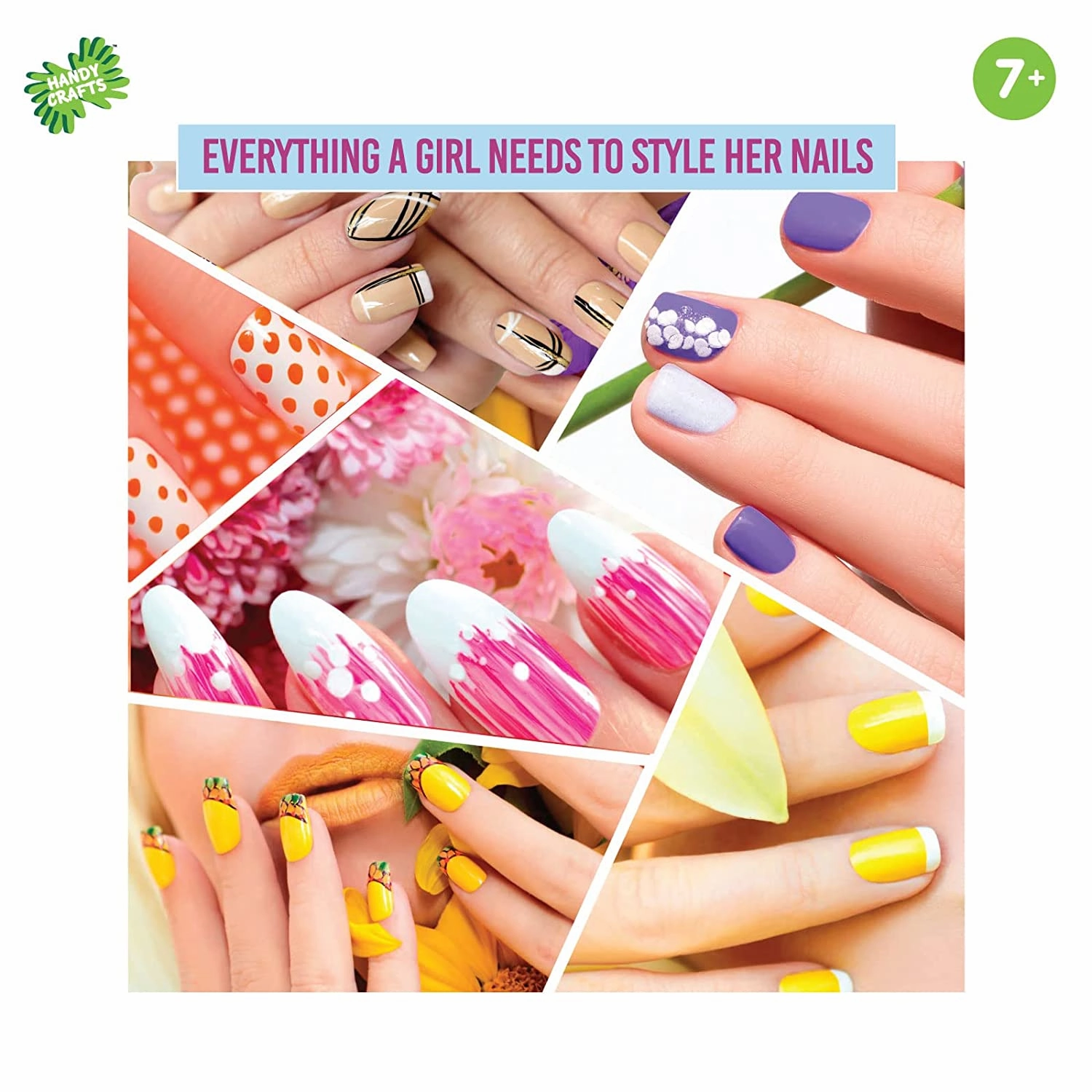 Funskool Handycrafts Nail Design Studio DIY Activity Kit for Girls Ages 7 and Above