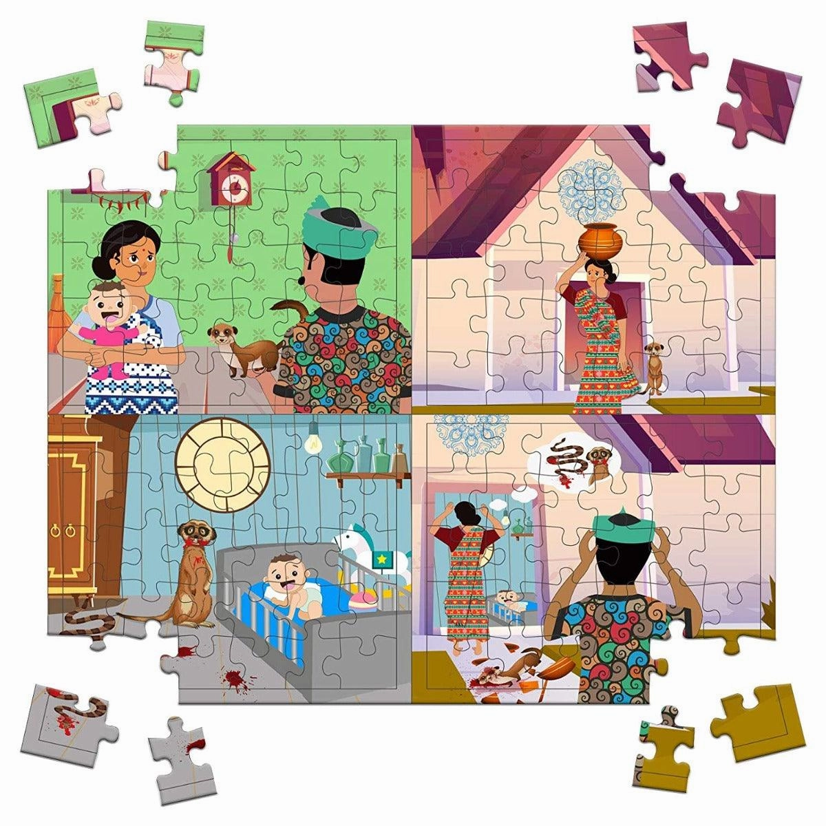 Funskool Traditional Indian Story Series - The Loyal Mongoose Puzzle