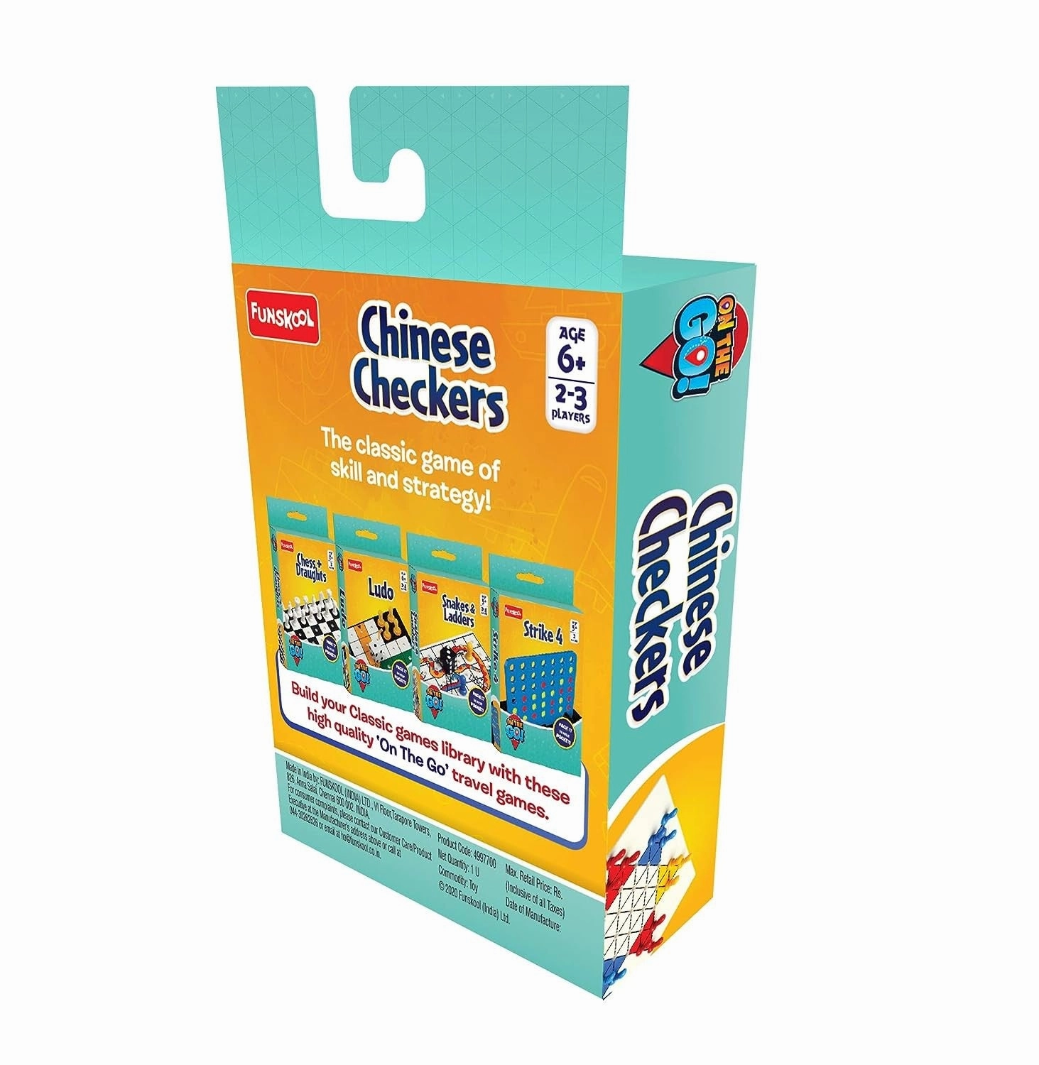Funskool Travel Chinese Checkers - A Classic Strategic Game!, Multicolor