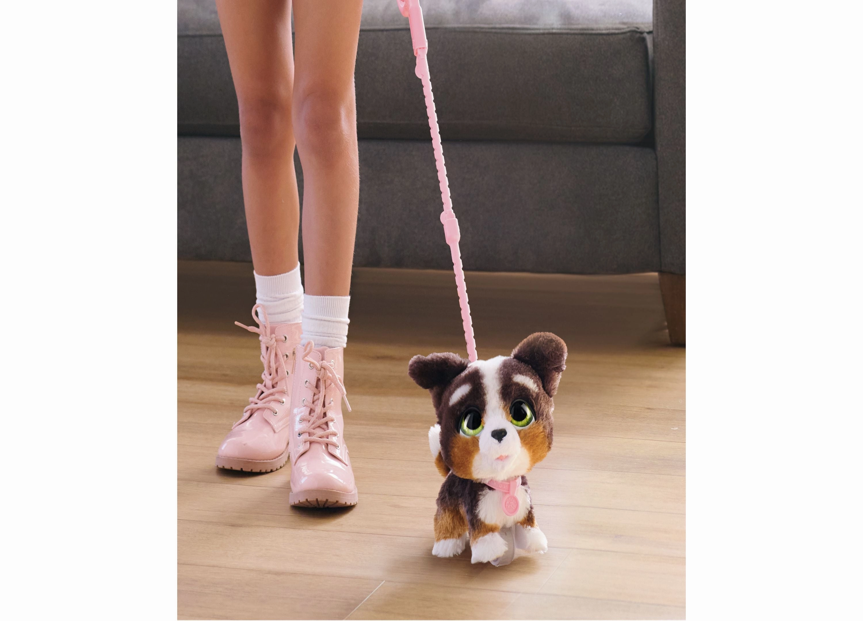 FurReal Walk-A-Lots Bernedoodle Interactive Plush Puppy Toy