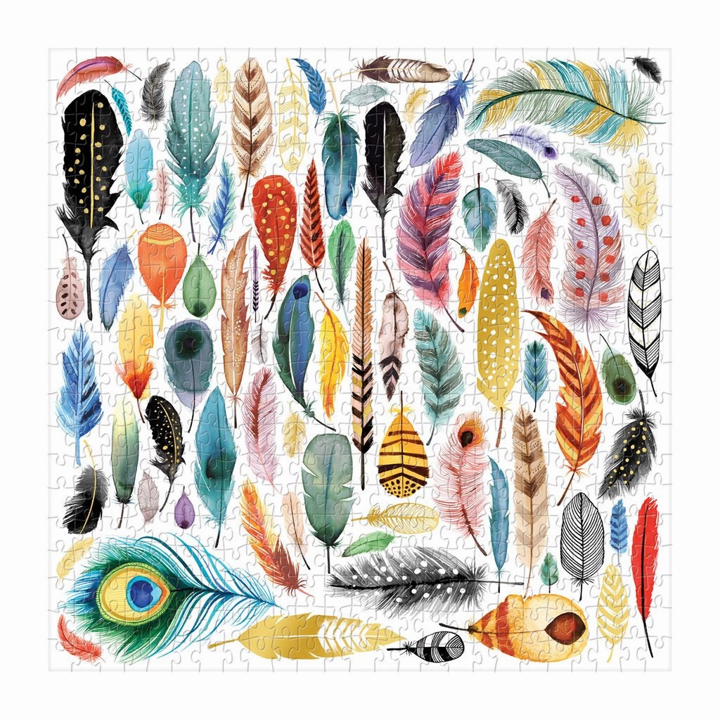 Galison Feathers 500 Piece Foil Puzzle