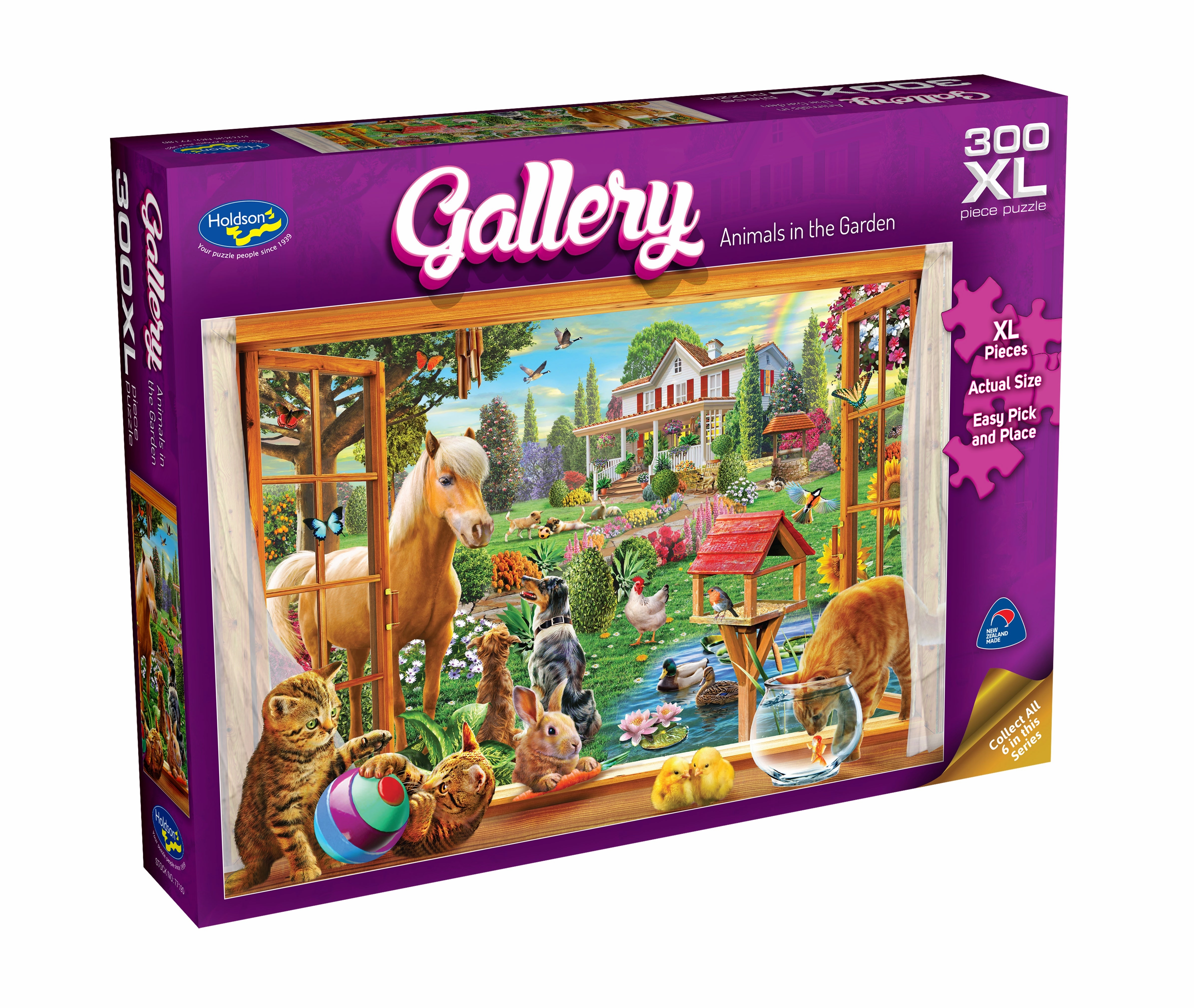 Gallery Series 6 300 Piece Xl Puzzle Animals In The Garden