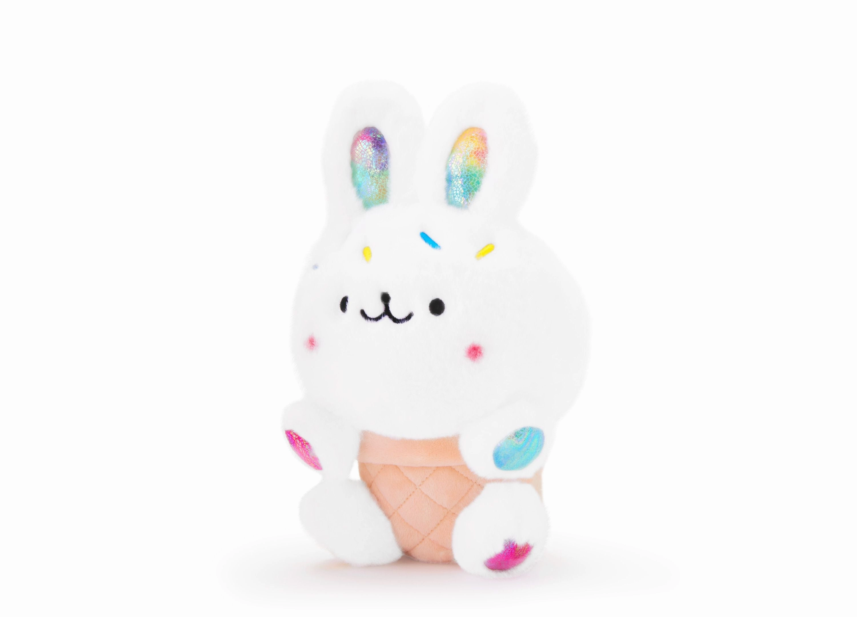 Geoffrey's Toy Box 10 inch Bunny Ice Cream Cone Plush - Sprinkle Accents