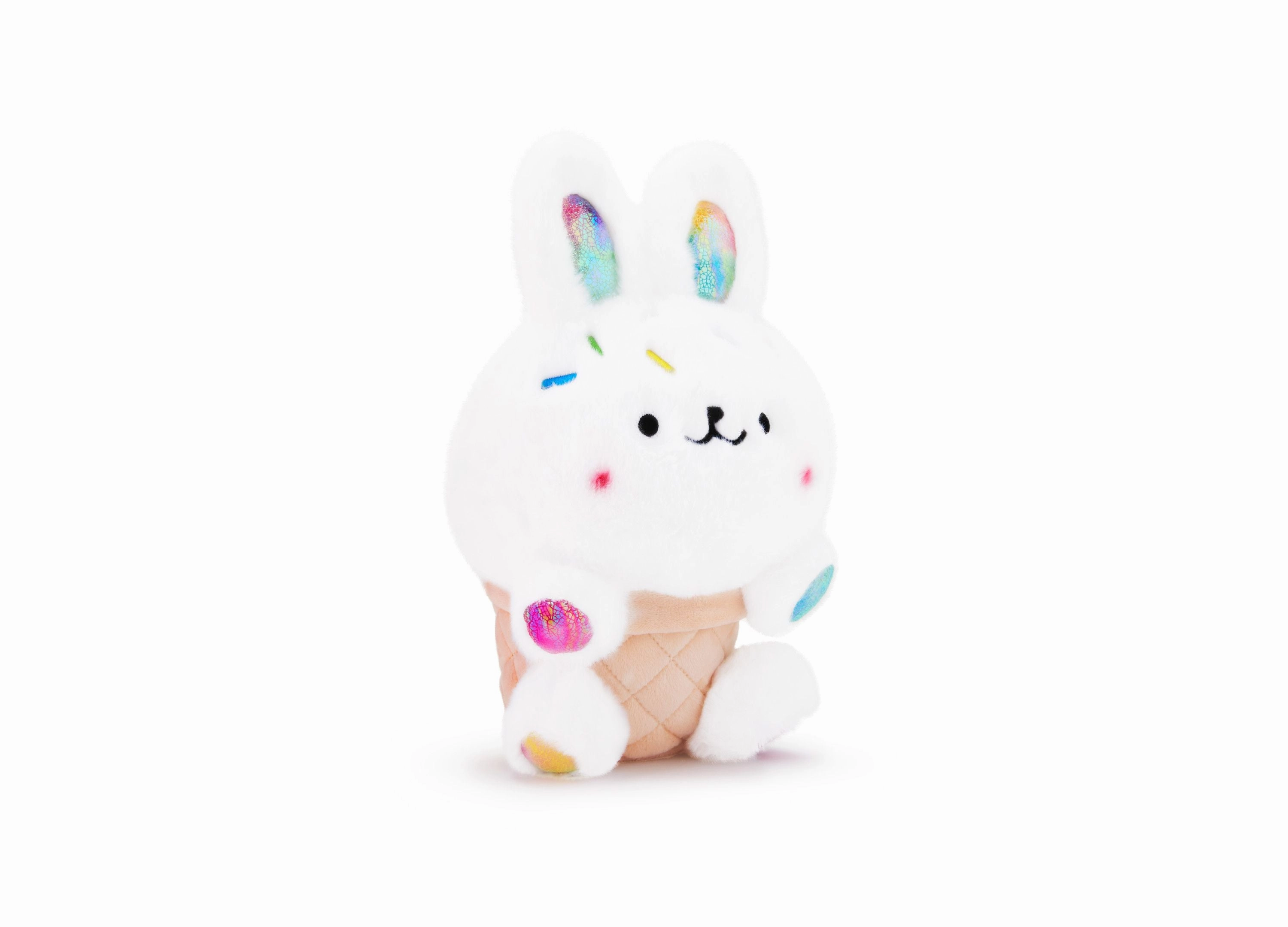 Geoffrey's Toy Box 10 inch Bunny Ice Cream Cone Plush - Sprinkle Accents