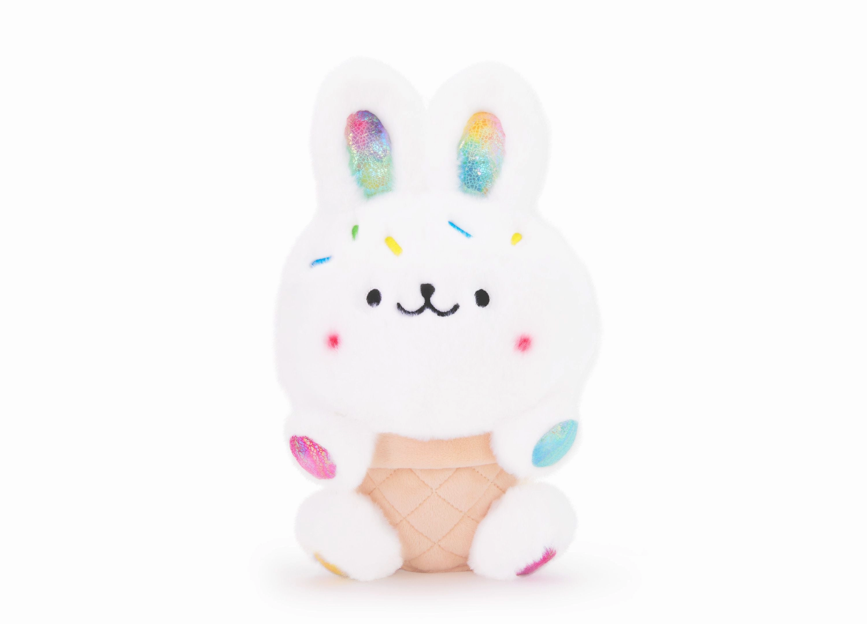 Geoffrey's Toy Box 10 inch Bunny Ice Cream Cone Plush - Sprinkle Accents