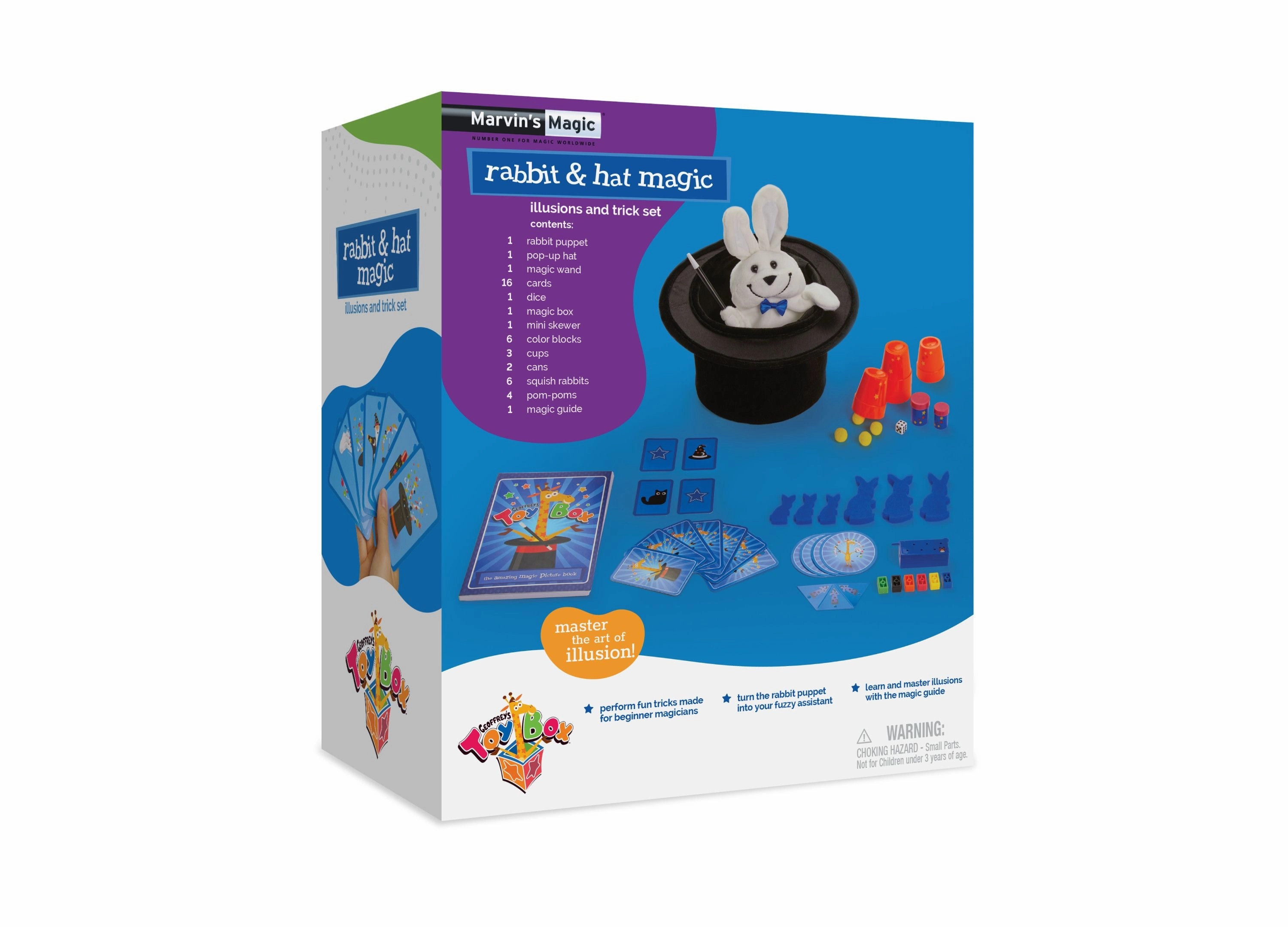 Geoffrey's Toy Box 43-Piece Rabbit & Hat Magic Set for Beginners