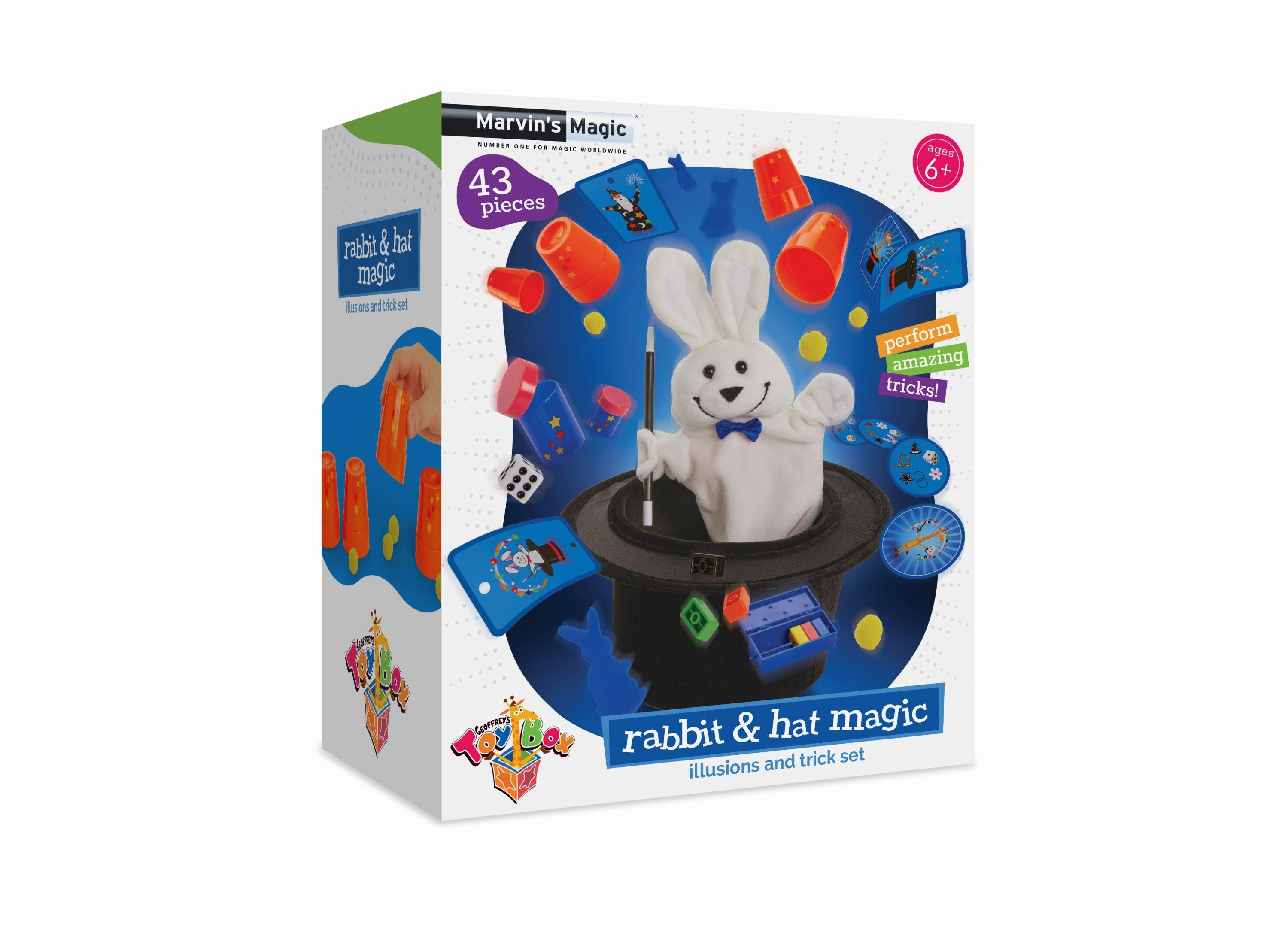 Geoffrey's Toy Box 43-Piece Rabbit & Hat Magic Set for Beginners