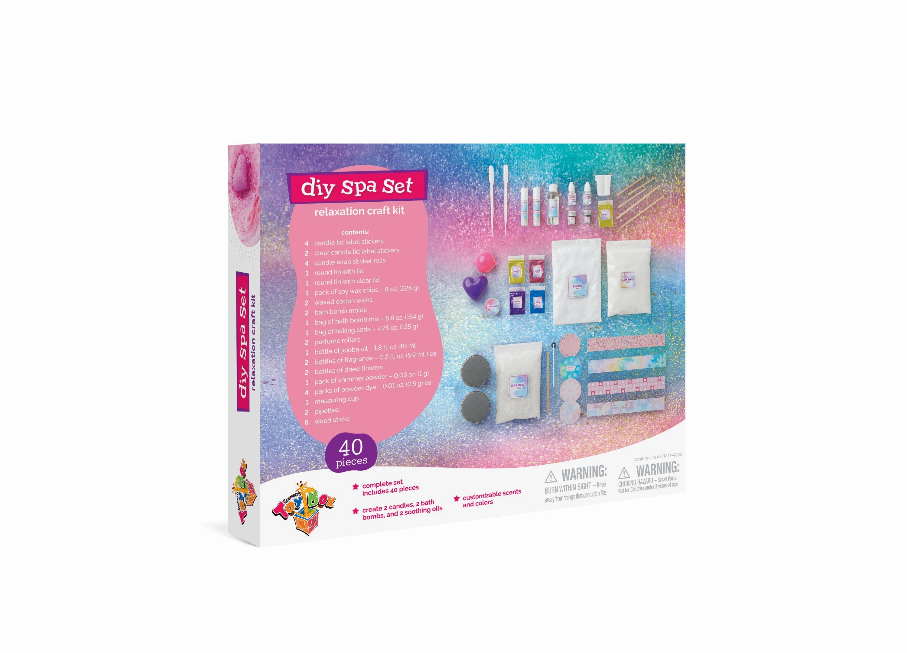 Geoffrey's Toy Box DIY Spa Set Relaxation 39-Piece Craft Kit, Exclusively at Macy's