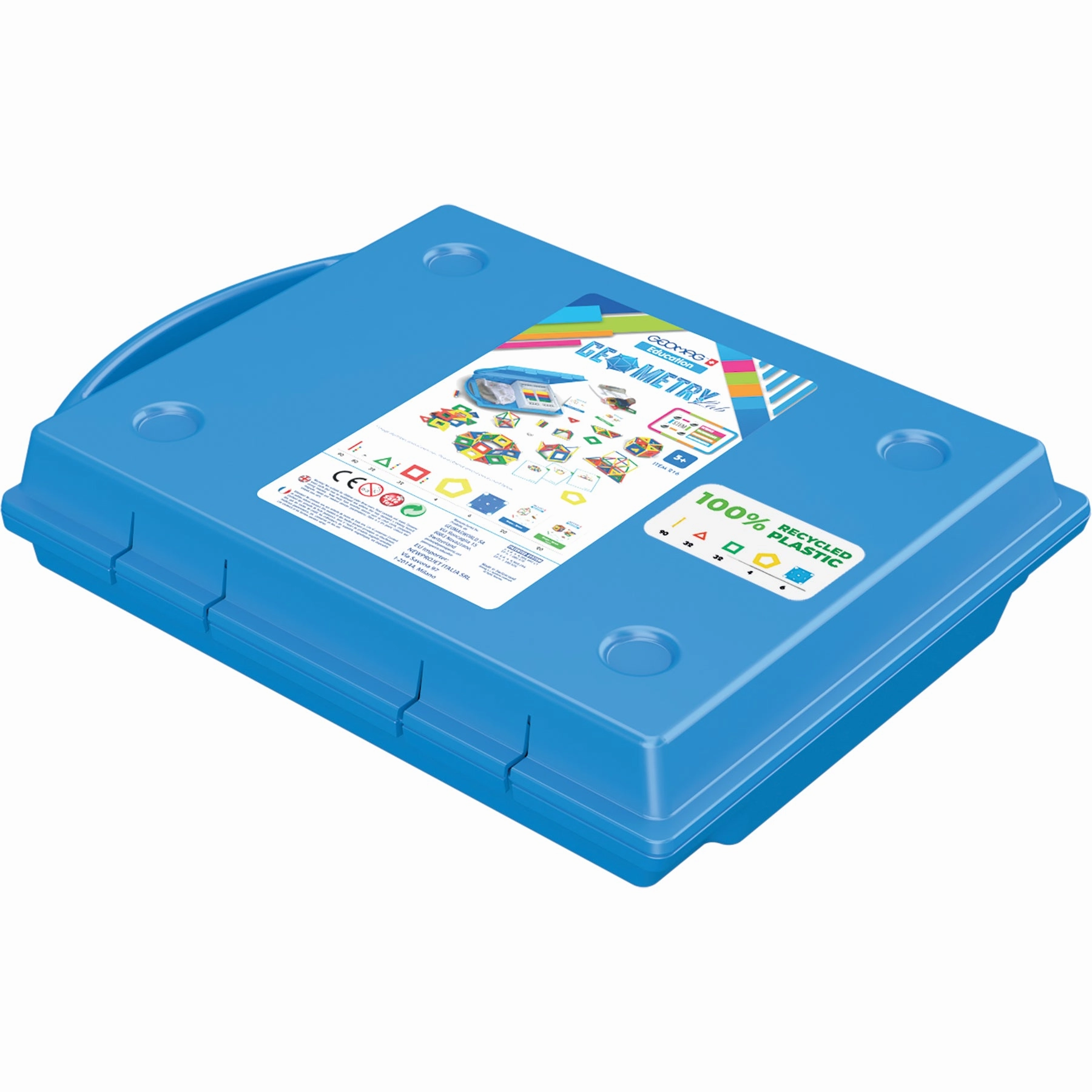 Geomag Geometry Lab Recycled Set - STEM Educational Toy - 244 Pieces