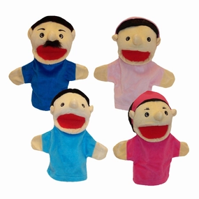 Get Ready Kids Hispanic Family Puppets Set for Interactive Play