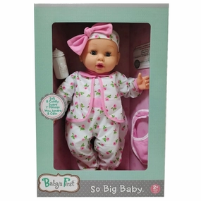 Goldberger 19" Baby's First So Big Baby Doll - White Pajama Outfit
