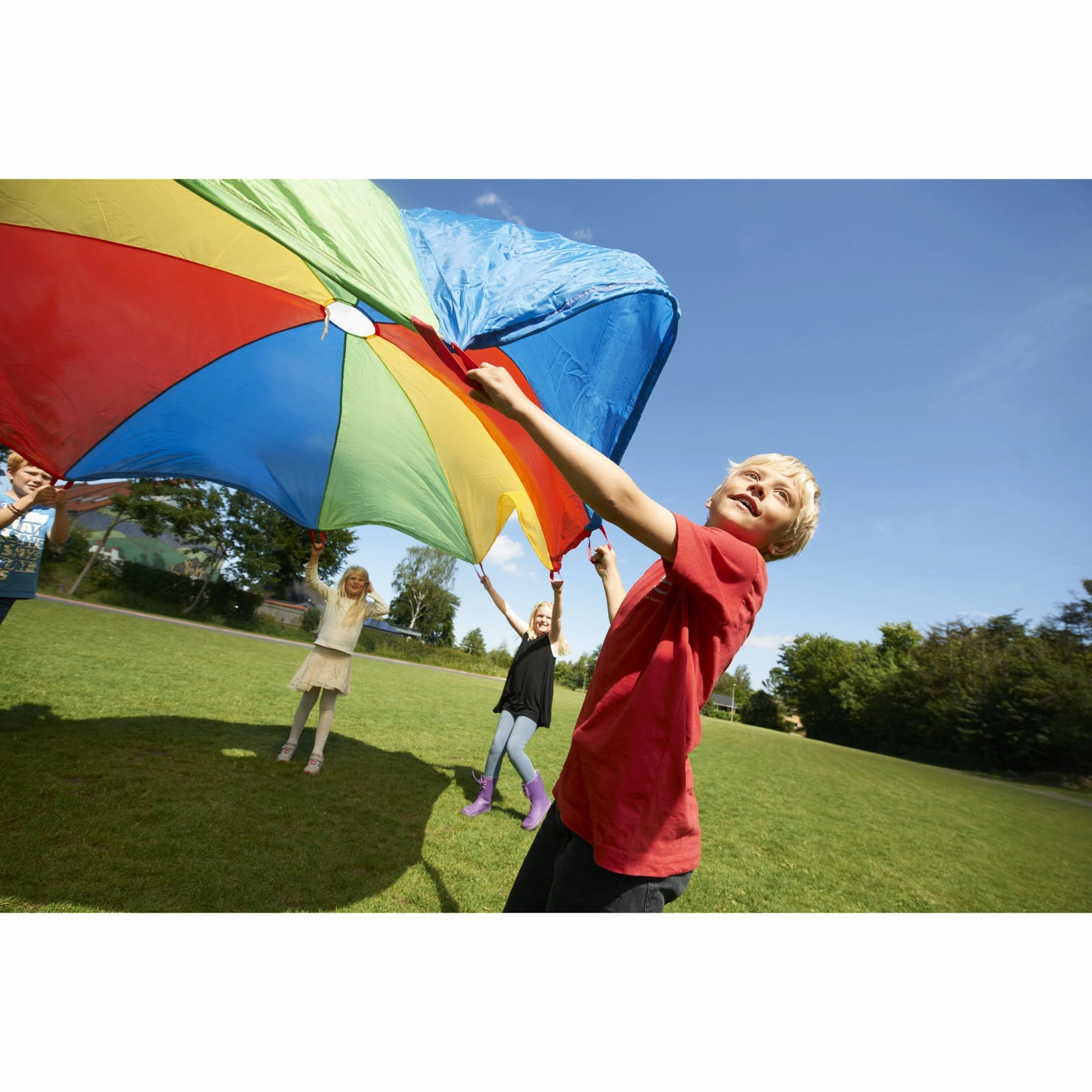 GONGE 20' Multi-Size Outdoor Play Parachute for Physical Education and Group Games