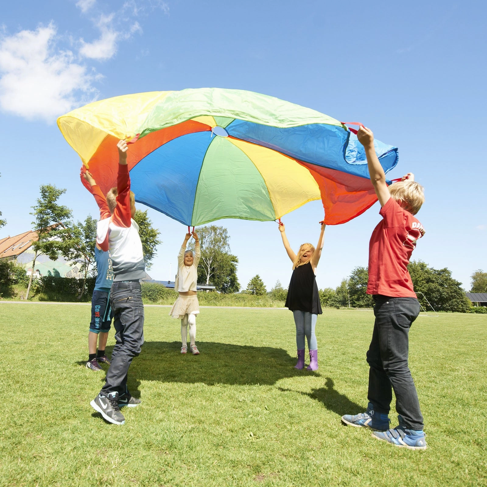 GONGE 20' Multi-Size Outdoor Play Parachute for Physical Education and Group Games