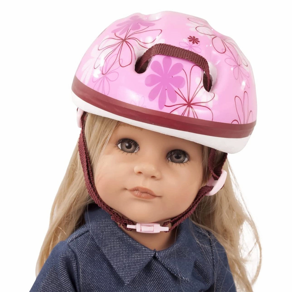 Gotz Floral Bike Helmet for Dolls, Fits 16.5 - 19.5 Inch Dolls