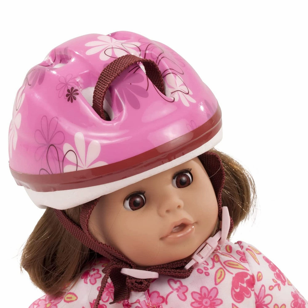 Gotz Floral Bike Helmet for Dolls, Fits 16.5 - 19.5 Inch Dolls