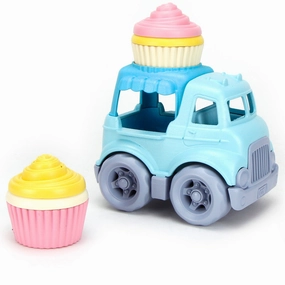 Green Toys Cupcake Truck - Pretend Play Dessert Vehicle for Toddlers, Blue
