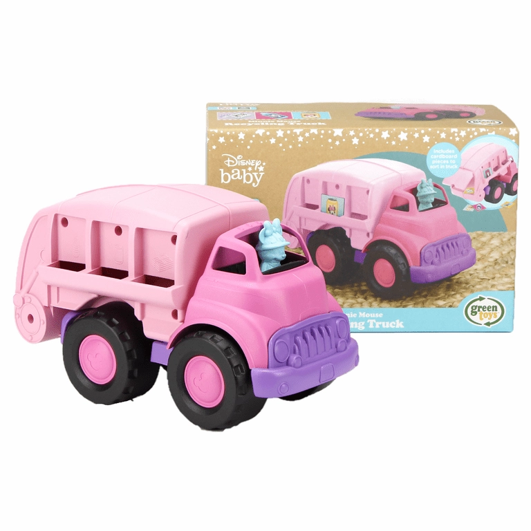 Green Toys Disney Minnie Mouse Pink Recycling Truck - Eco-Friendly Playset