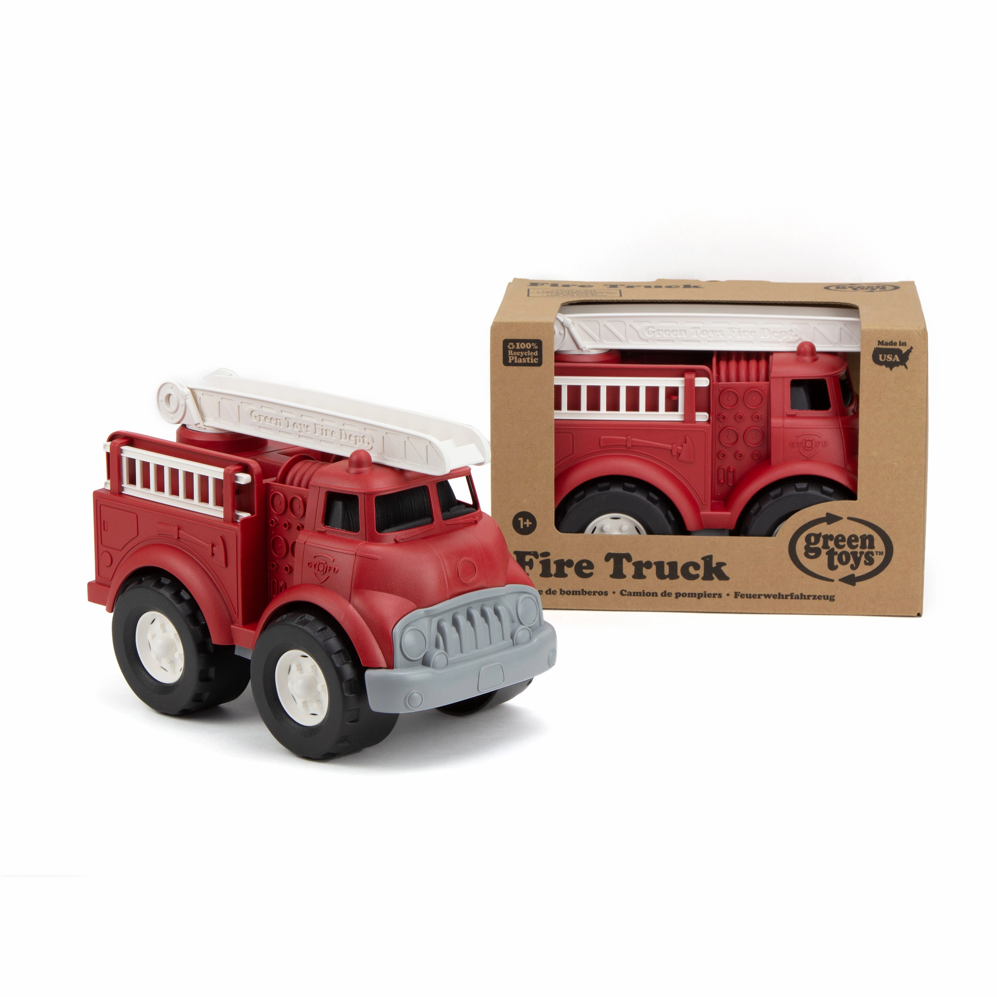 Green Toys Eco-Friendly Fire Truck with Rotating Ladders