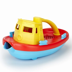Green Toys My First Tugboat - Yellow Top - Eco-Friendly Floating Toy for Toddlers