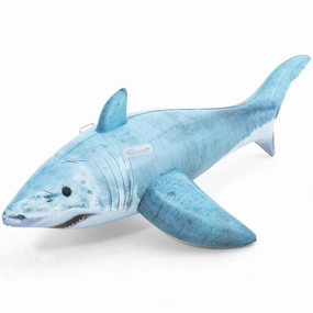 H2OGO! Realistic Shark Ride-On  72" Inflatable Pool Float with Handles