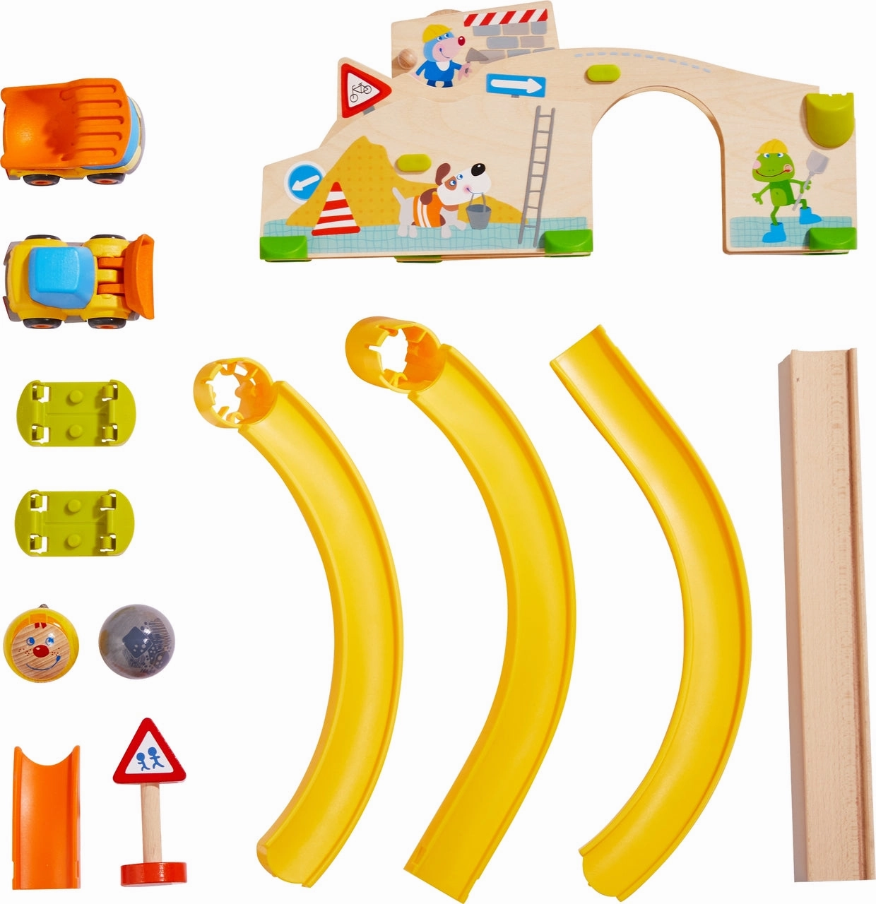 HABA Kullerbu Construction Site Play Track Starter Set - Interactive Toy