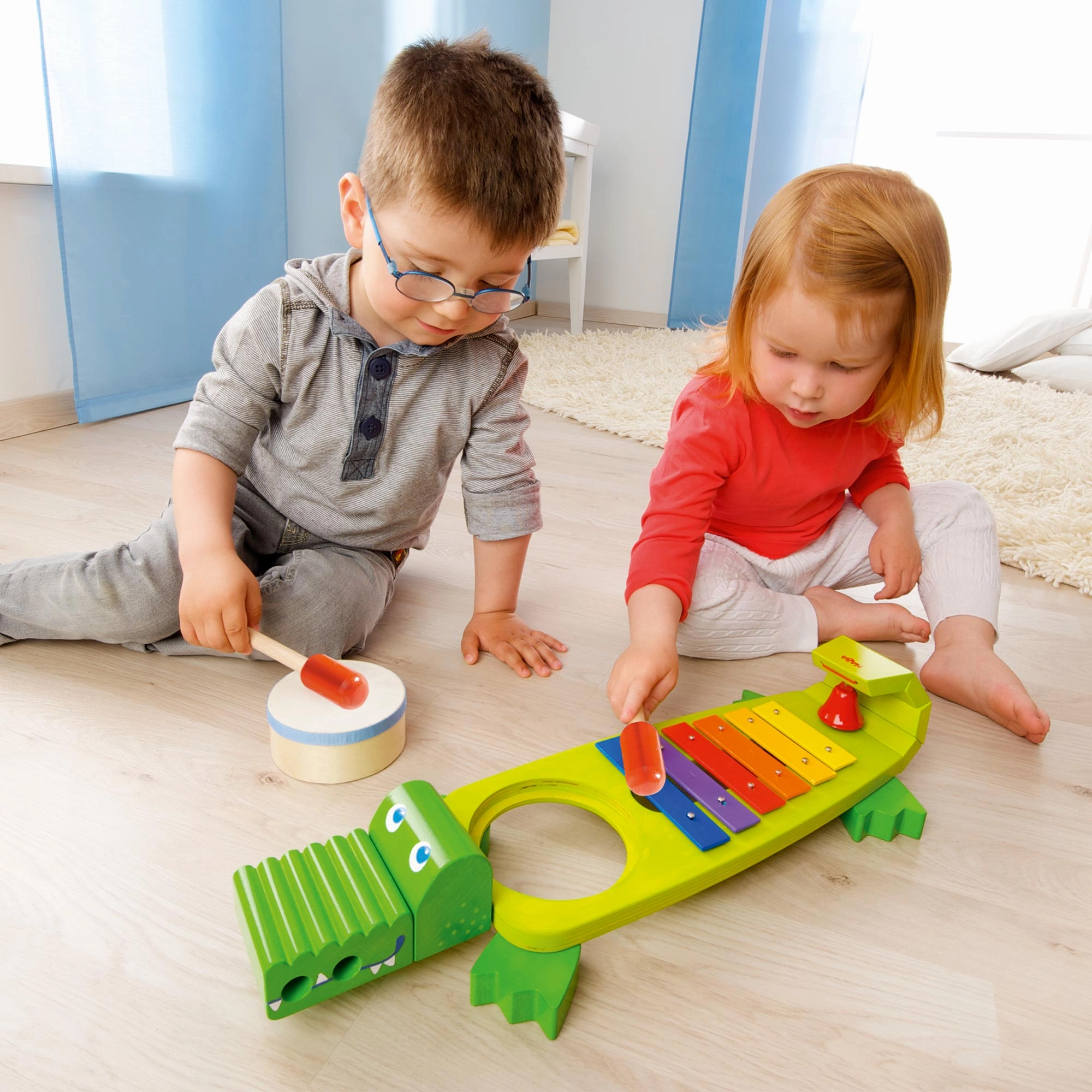 HABA Symphony Croc Colorful Wooden Musical Toy Set