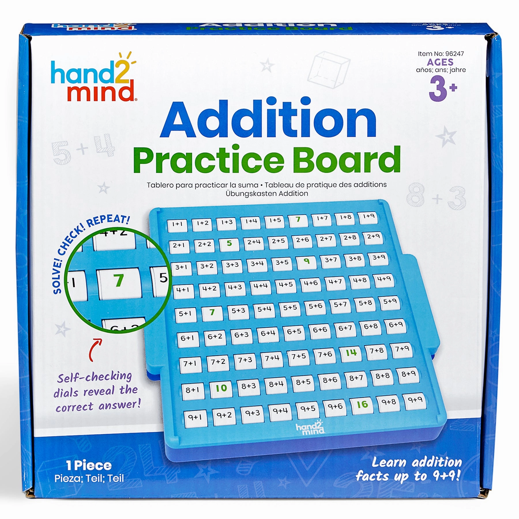 Hand2Mind Spin & Solve Interactive Math Facts Board - Addition Fun
