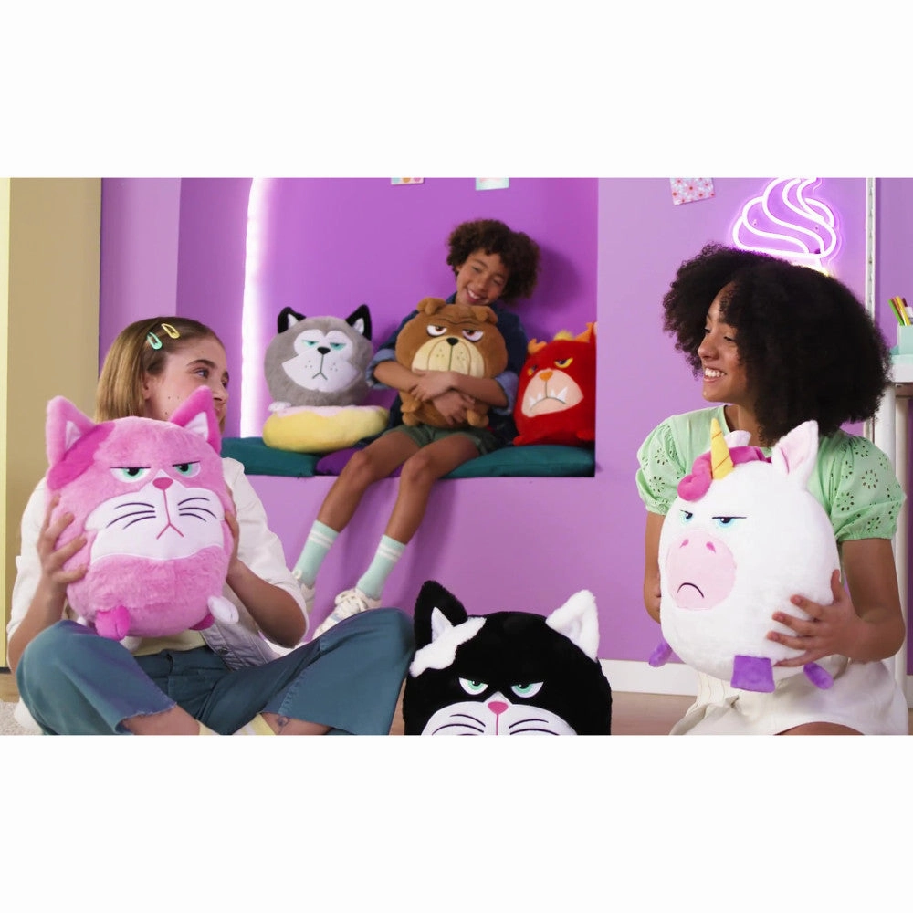 Hangry Petz Lucy Pink Cat 12 inch Interactive Plush