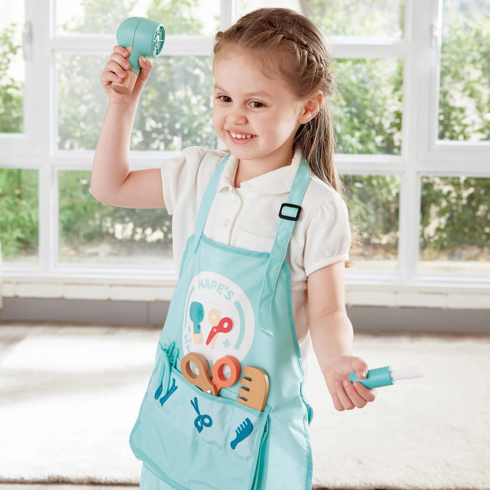 Hape 15pc Super Stylish Hair Salon Play Set - Teal & Pink
