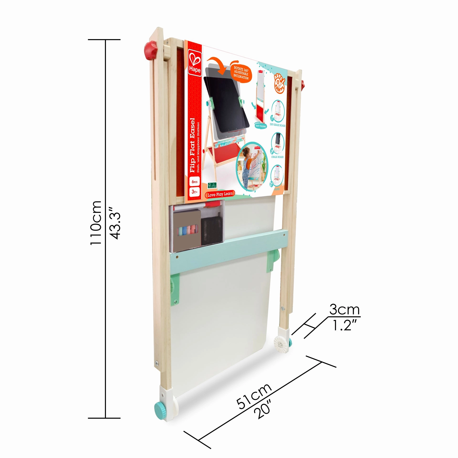 Hape Arts & Crafts Flip Flat Easel