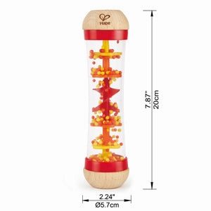 Hape Beaded Raindrops Toy For Kids Mini Wooden Musical Shake & Rattle Rainmaker
