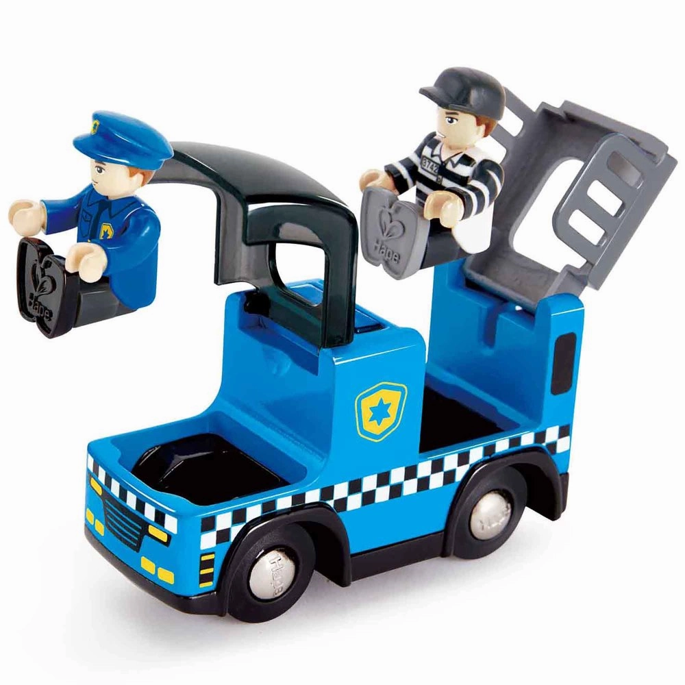 Hape Blue Police Car with Siren, Lights & Sounds Playset