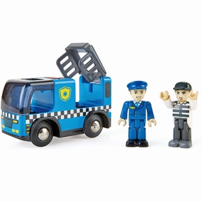 Hape Blue Police Car with Siren, Lights & Sounds Playset