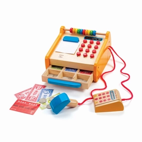 Hape Checkout Register - Wooden Pretend Play Set for Kids, Ages 3 