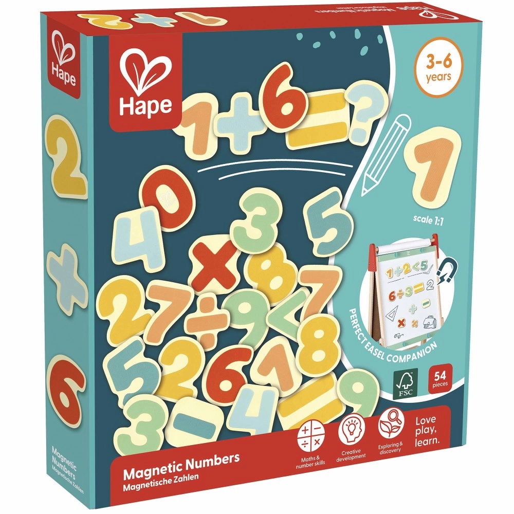 Hape Colorful Magnetic Wooden Numbers Set - 54 Pieces