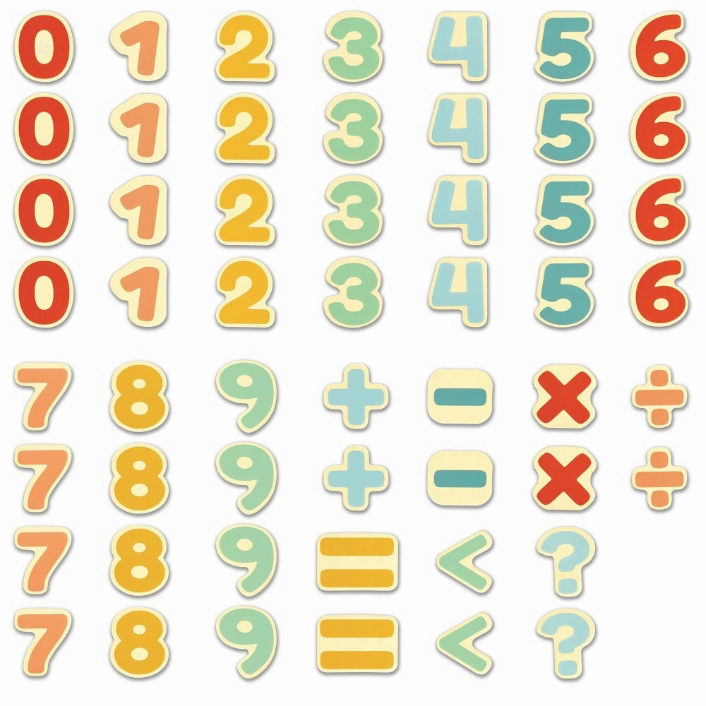 Hape Colorful Magnetic Wooden Numbers Set - 54 Pieces