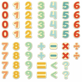 Hape Colorful Magnetic Wooden Numbers Set - 54 Pieces