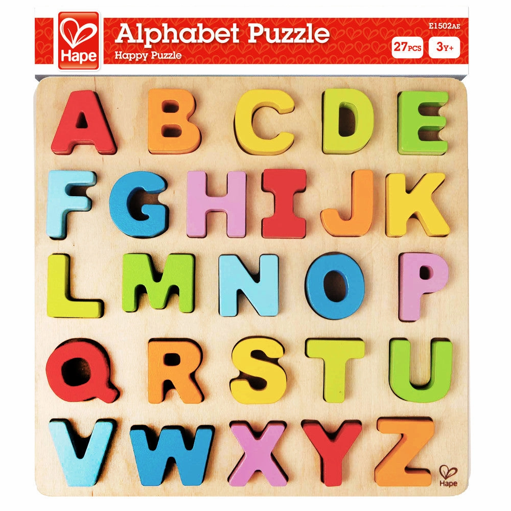 Hape Colorful Wooden Alphabet Puzzle - Educational ABC Learning Toy
