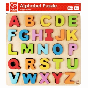 Hape Colorful Wooden Alphabet Puzzle - Educational ABC Learning Toy