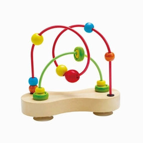 Hape Double Bubble Wooden Bead Maze  Colorful Toddler Activity Toy