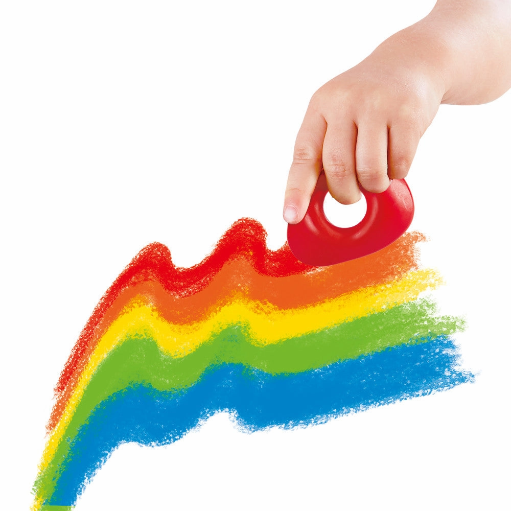 Hape Easy-Grip Toddler Crayons - 5pc Vibrant Colors Set