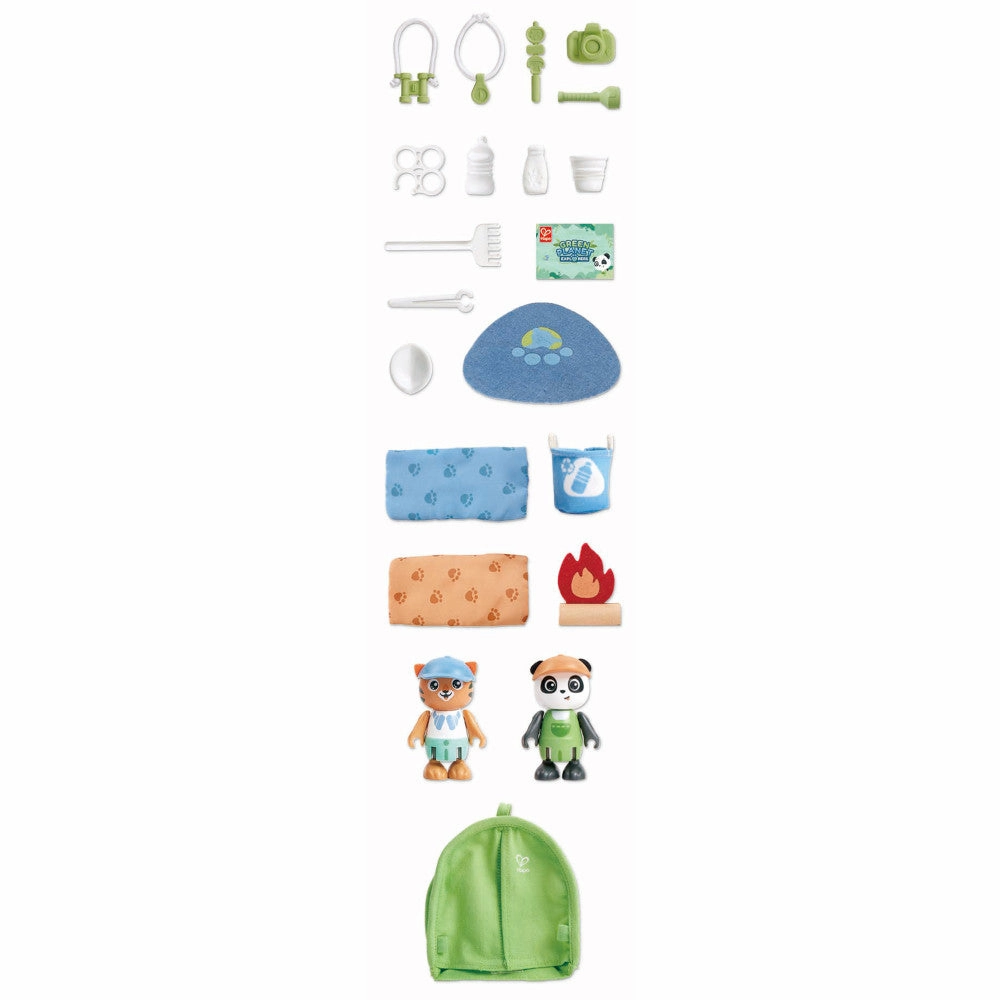 Hape Eco-Camping Wooden Playset - 24 Piece Nature Adventure Set