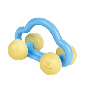 Hape Eco-Friendly Rattle & Roll Toy Car  Blue & Yellow