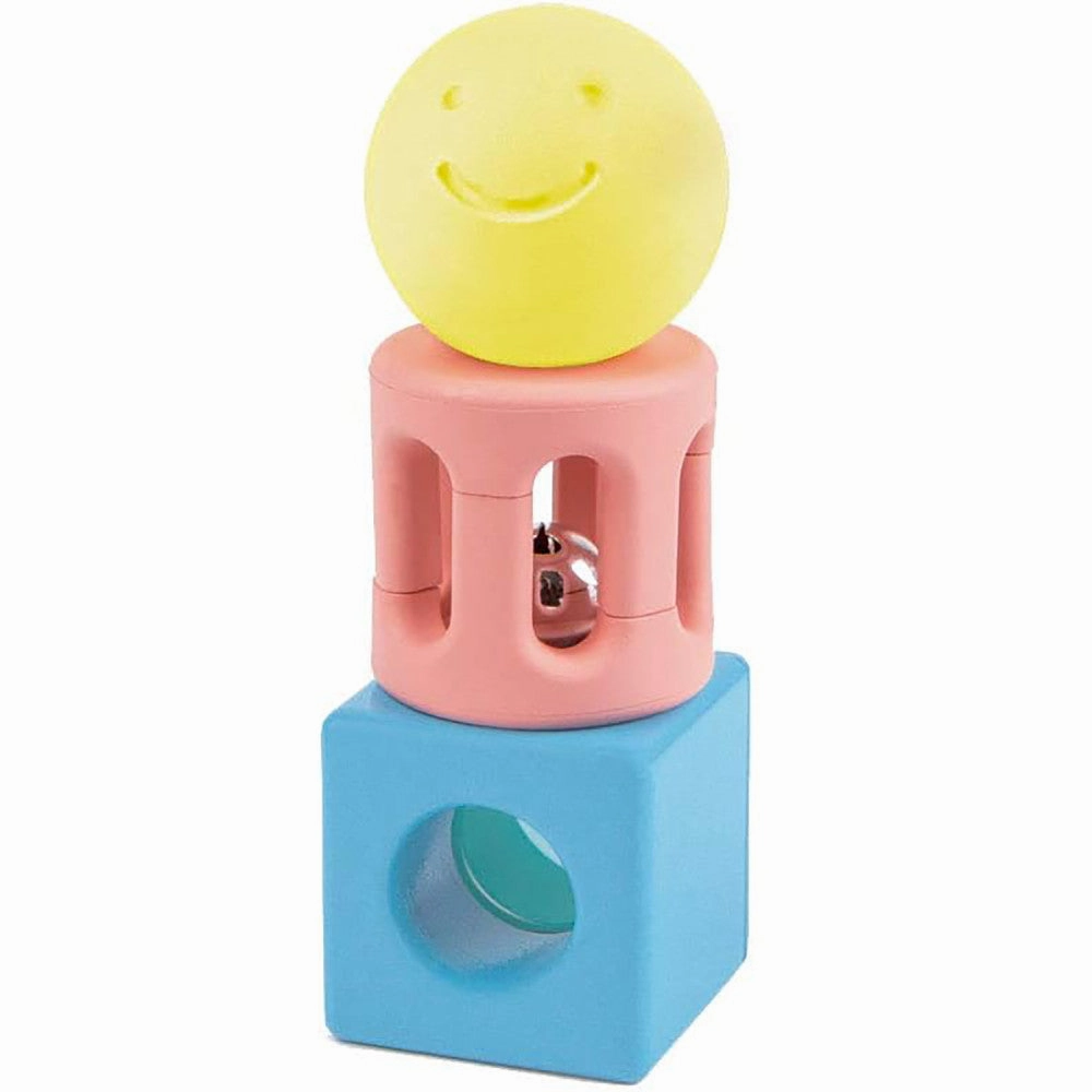 Hape Geometric Rattle Trio - 3pc Teething & Shake Toy