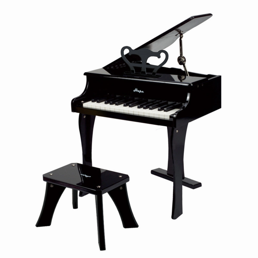 Hape Happy Grand Piano in Black - Toddler Wooden Musical Instrument