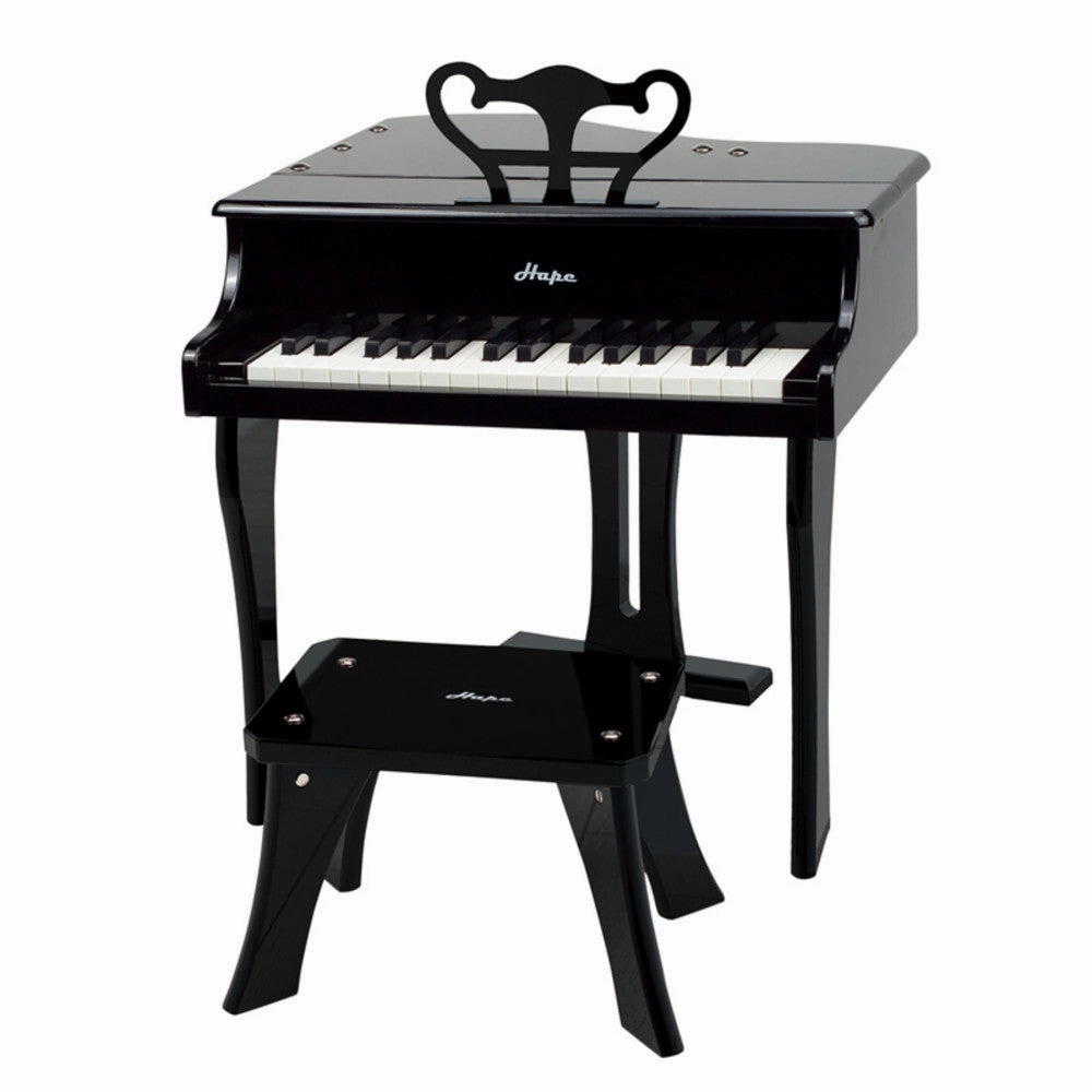 Hape Happy Grand Piano in Black - Toddler Wooden Musical Instrument