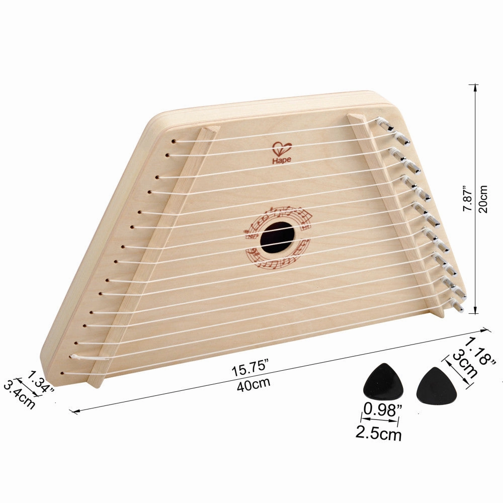 Hape Happy Harp Kid's Wooden Musical Instrument, Ages 3 