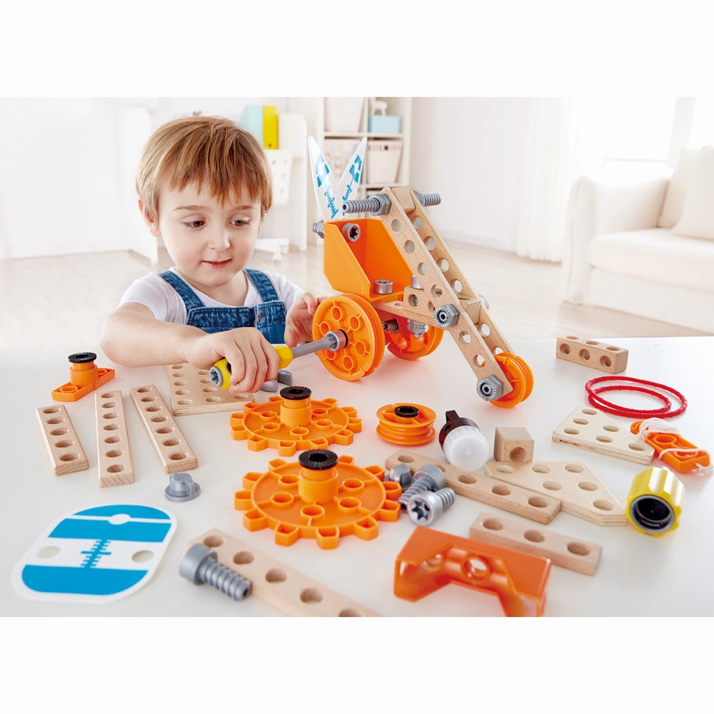 Hape Junior Inventor Deluxe Experiment Kit - 57 Piece Set