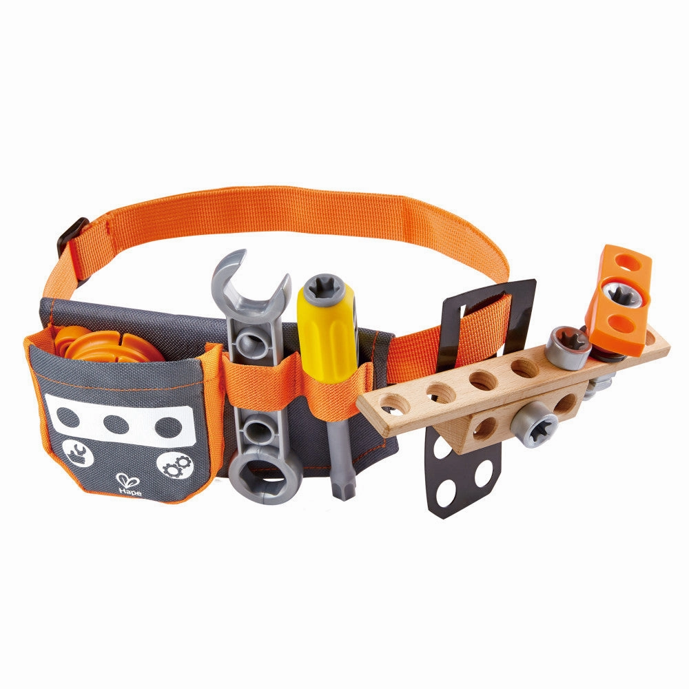 Hape Junior Inventor Scientific Tool Belt - 19 Piece Set for Kids Ages 4 
