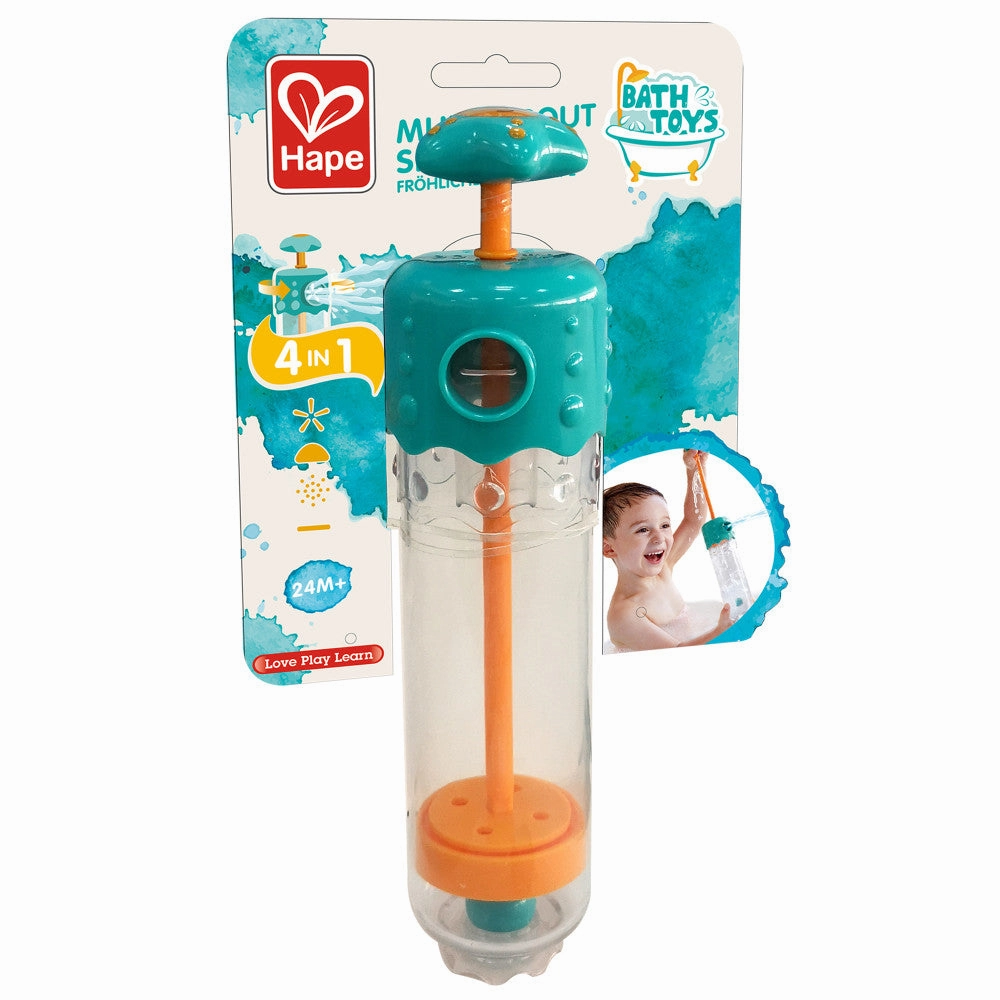 Hape Multi-Spout Sprayer - Magical Water Patterns Bath Toy for Toddlers